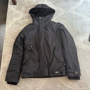 TNA Women’s Black Winter Parka with Faux Fur Lined Hood